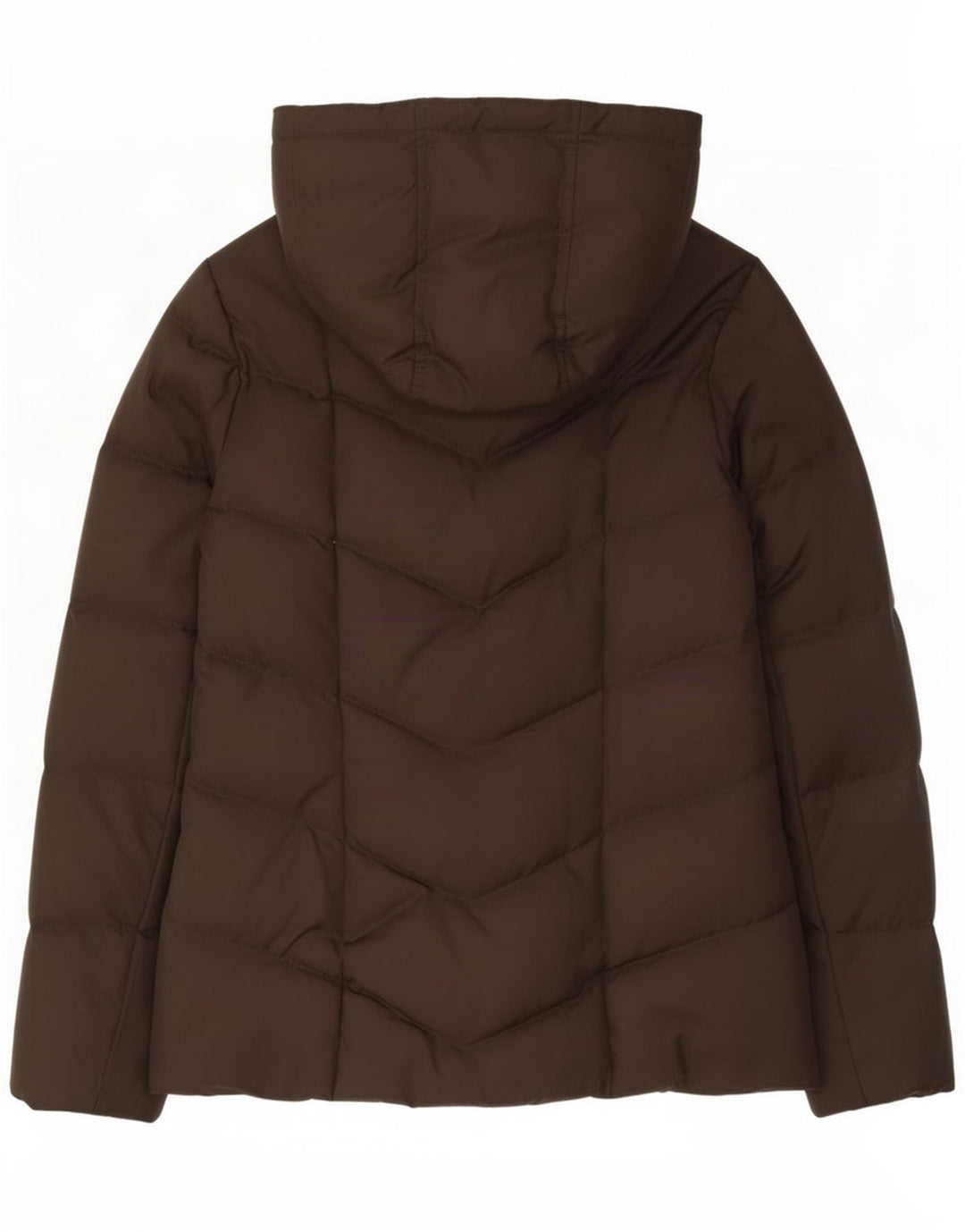 Giacca imbottita con cappuccio da donna Tommy Hilfiger UK 10 piccola poliestere marrone