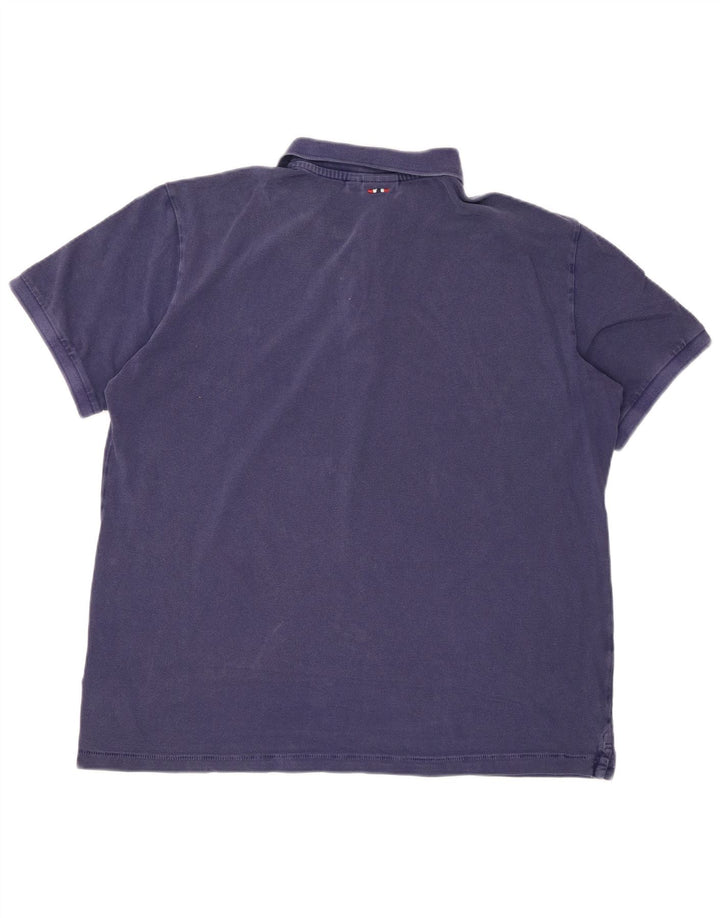 Polo da uomo NAPAPIJRI grande in cotone blu navy