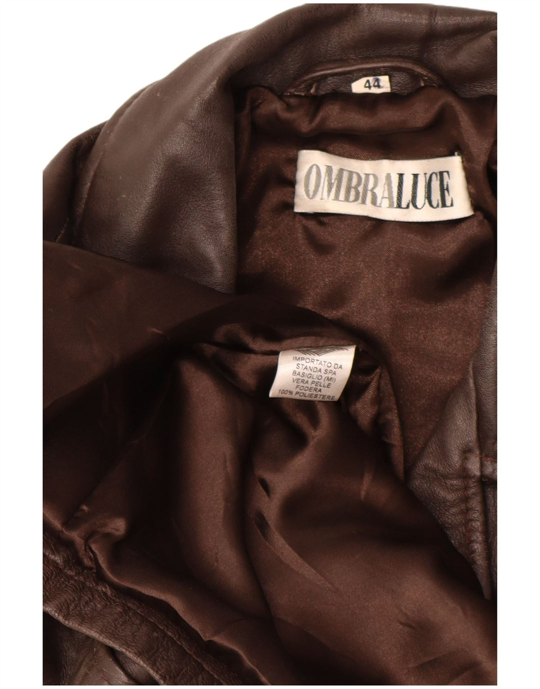 Cappotto Oversize in Pelle da Donna Ombraluce IT 44 Marrone Medio
