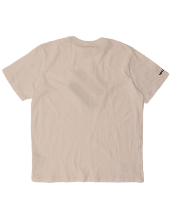 T-shirt grafica da uomo Superdry Top grande in cotone bianco