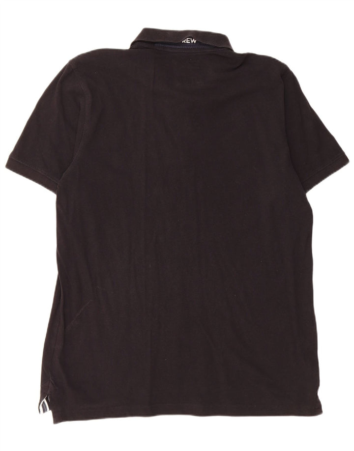 Crew Clothing Polo da uomo grande in cotone nero