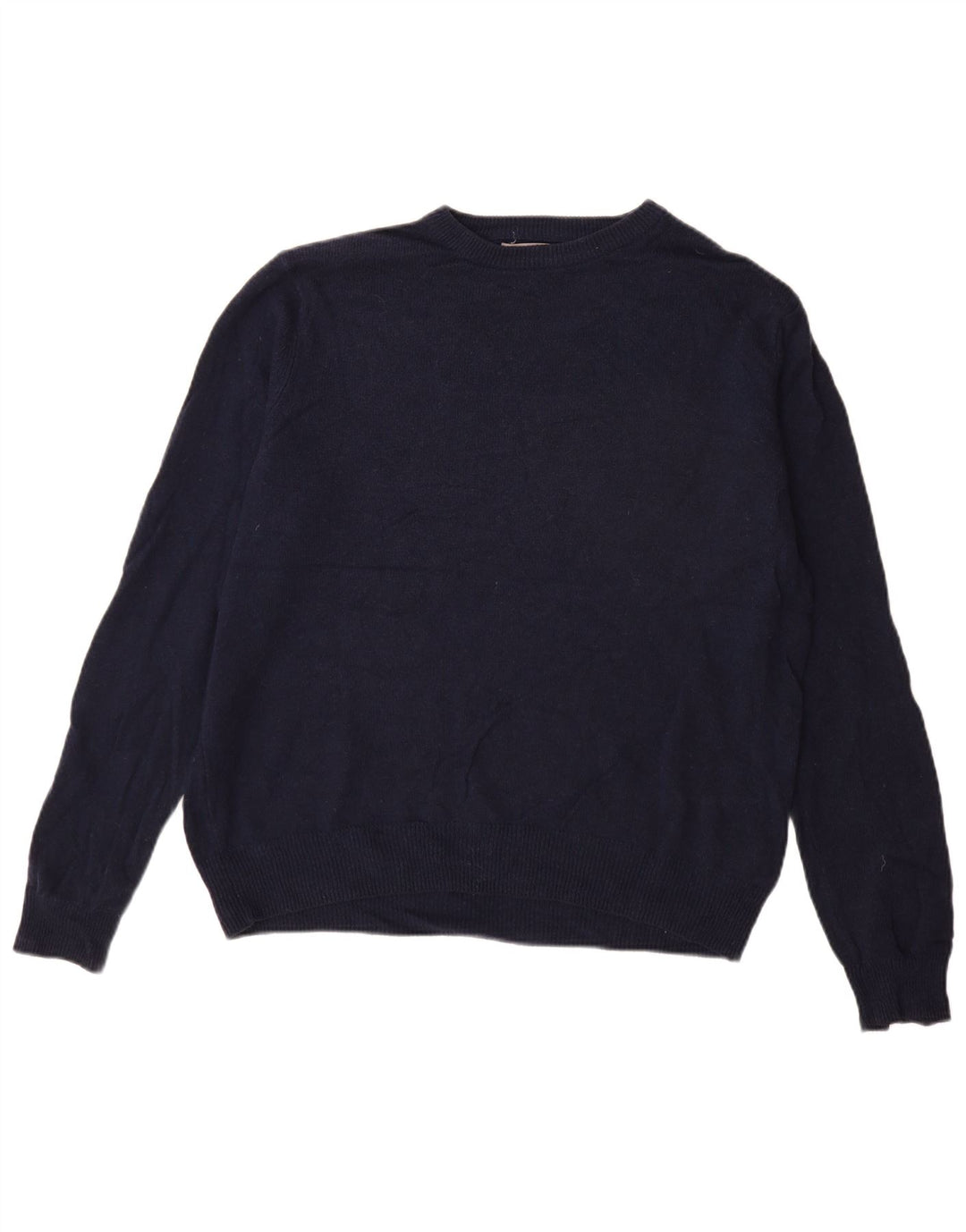 Marks & Spencer Maglione da uomo con scollo a barca grande in lana blu navy