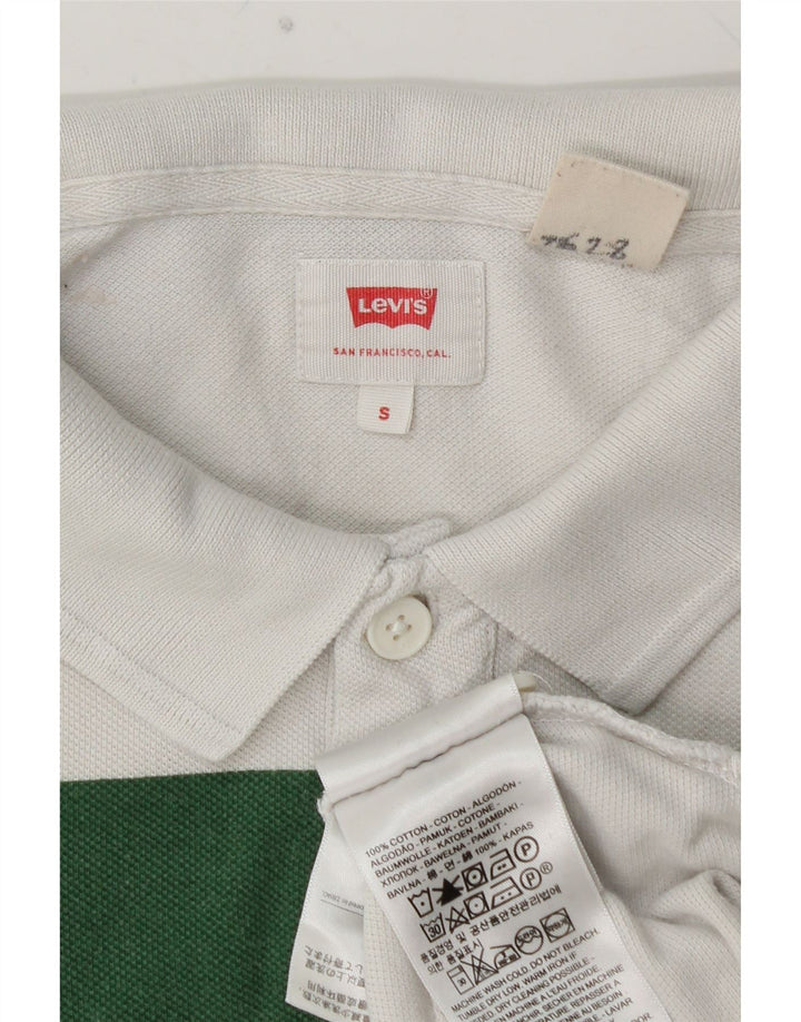 Polo LEVI'S da uomo piccola in cotone color block bianco