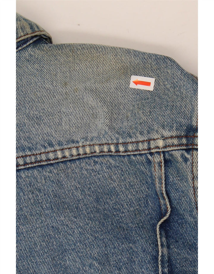VINTAGE Womens Denim Jacket UK 18 XL  Blue Cotton