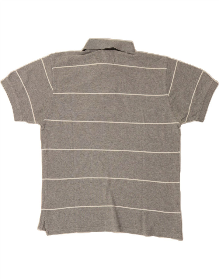 FILA Mens Polo Shirt Small Grey Striped Cotton Vintage Fila and Second-Hand Fila from Messina Hembry 
