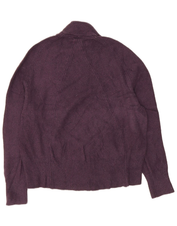 Maglione maglione oversize con collo dolcevita da donna John Lewis UK 10 piccolo viola