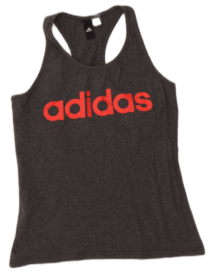 Canotta grafica da donna Adidas UK 8 piccola grigia chiazzata