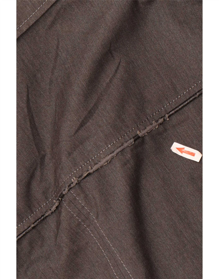 Trench da uomo vintage UK 36 piccolo poliestere grigio