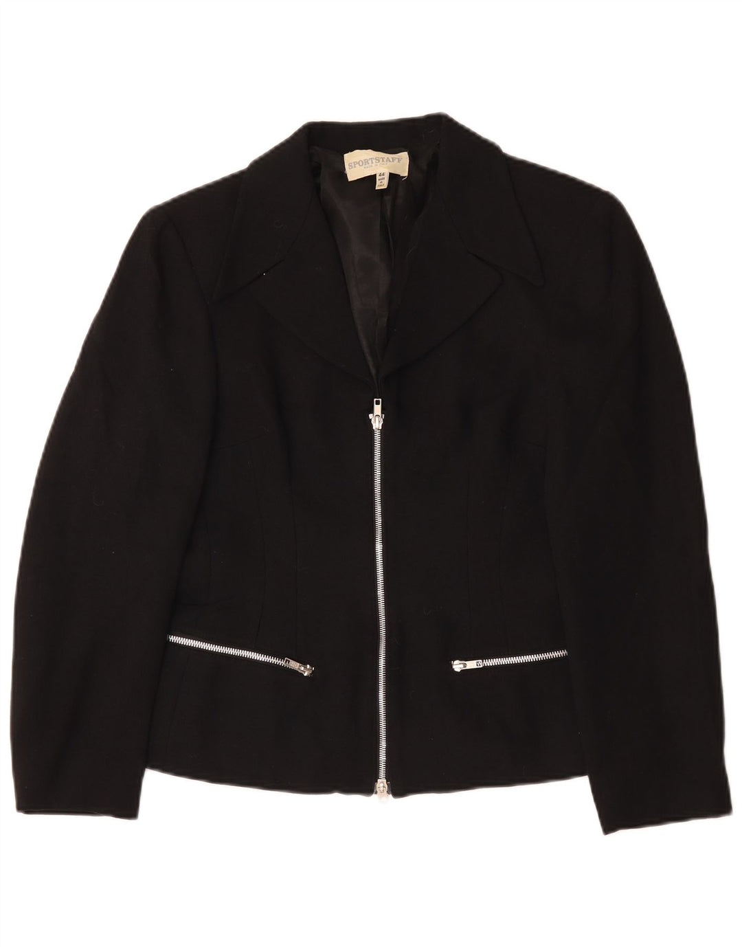 Giacca blazer da donna con zip intera Sport Staff IT 44 media nera