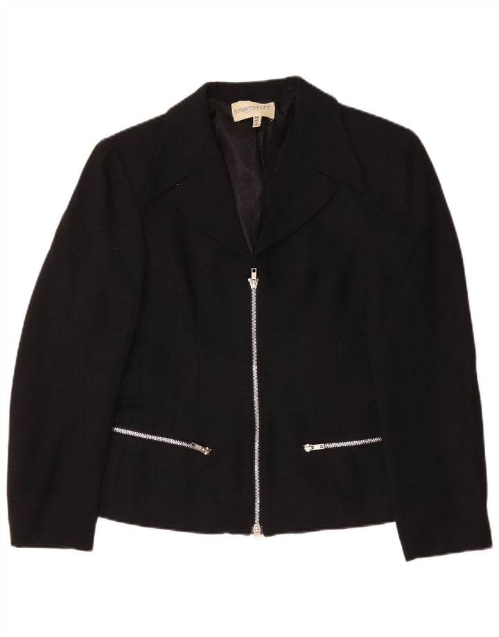 Giacca blazer da donna con zip intera Sport Staff IT 44 media nera