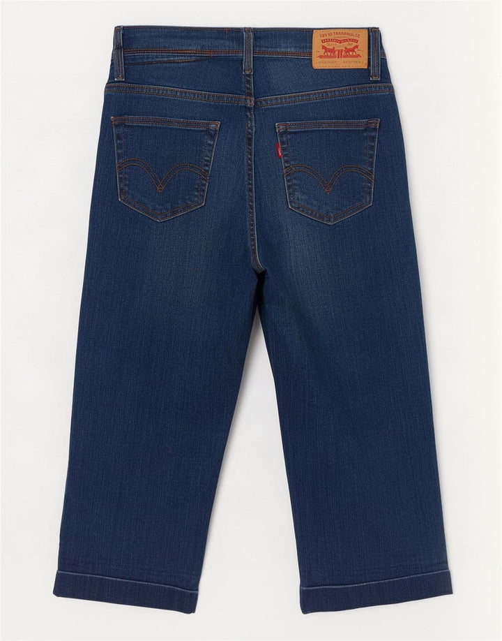 Levi's Donna 512 Capri Jeans US 4 Small W28 L18 Blu Navy