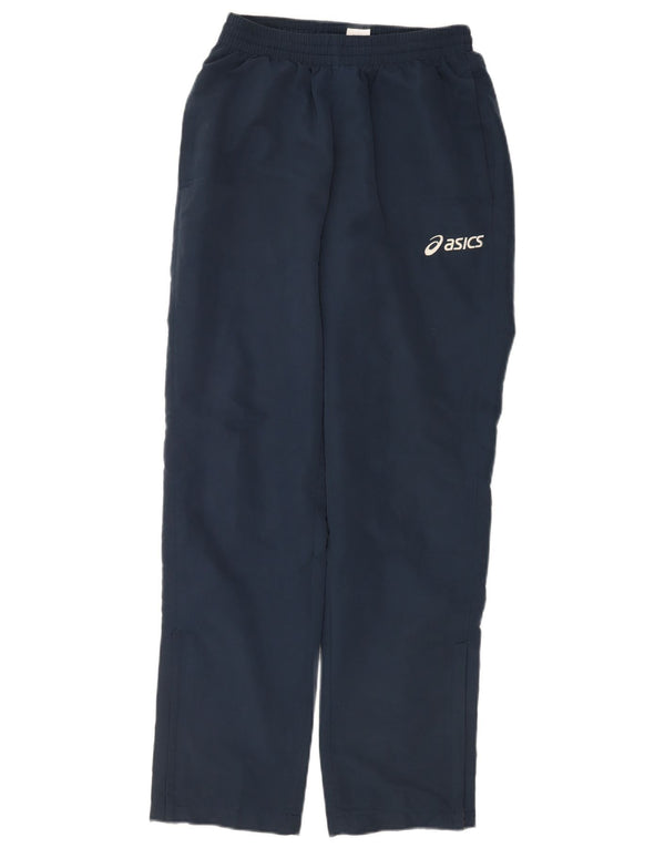 Pantaloni da tuta da uomo Asics medi in poliestere blu navy