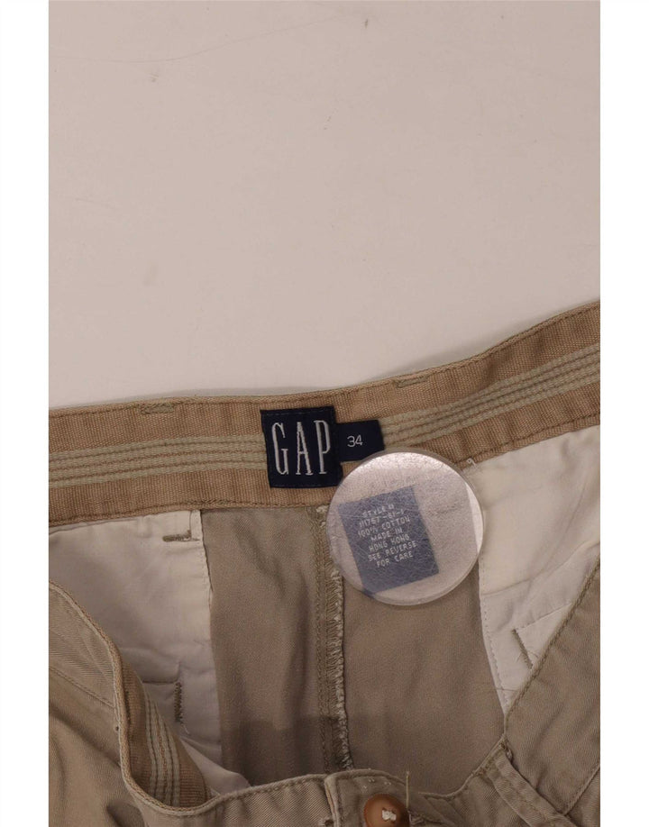 Gap Pantaloncini chino da uomo con pegged W34 Large in cotone beige