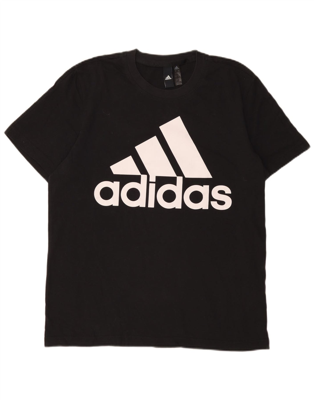 T-shirt grafica da uomo Adidas Top grande in cotone nero