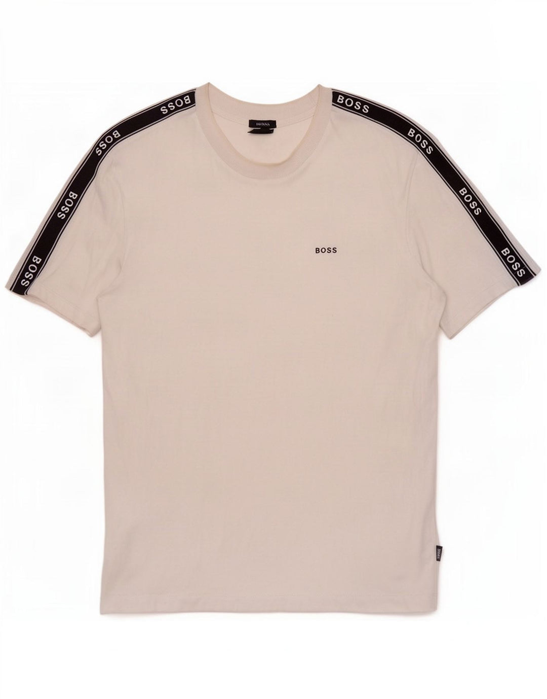 T-shirt grafica da uomo Hugo Boss Top in cotone color block bianco medio