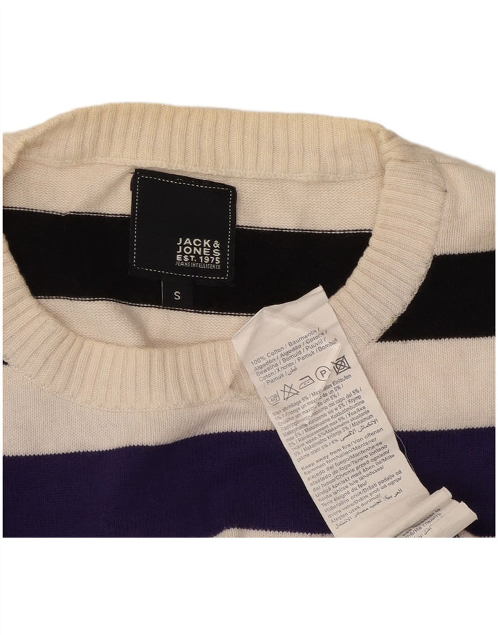 Maglione maglione girocollo da uomo Jack & Jones piccolo a righe multicolore