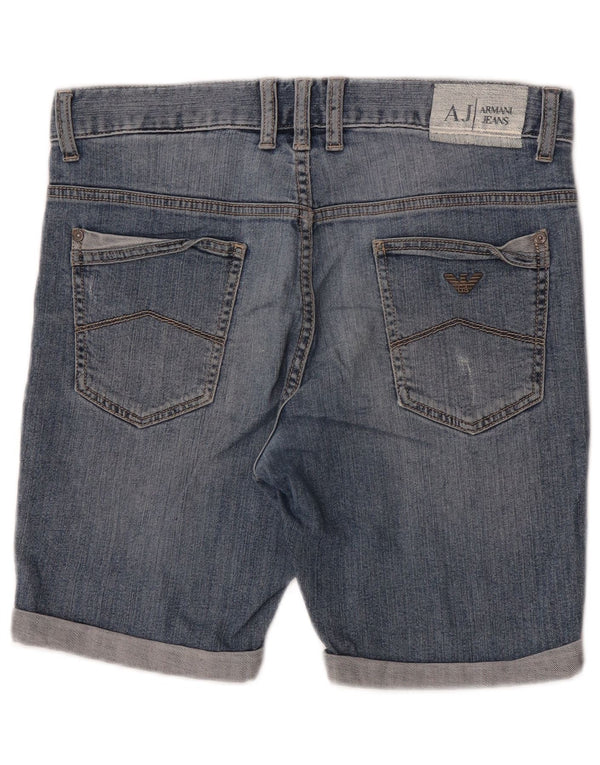 Armani Junior Pantaloncini di Jeans da Ragazzo 14-15 Anni W30 Blu Cotone