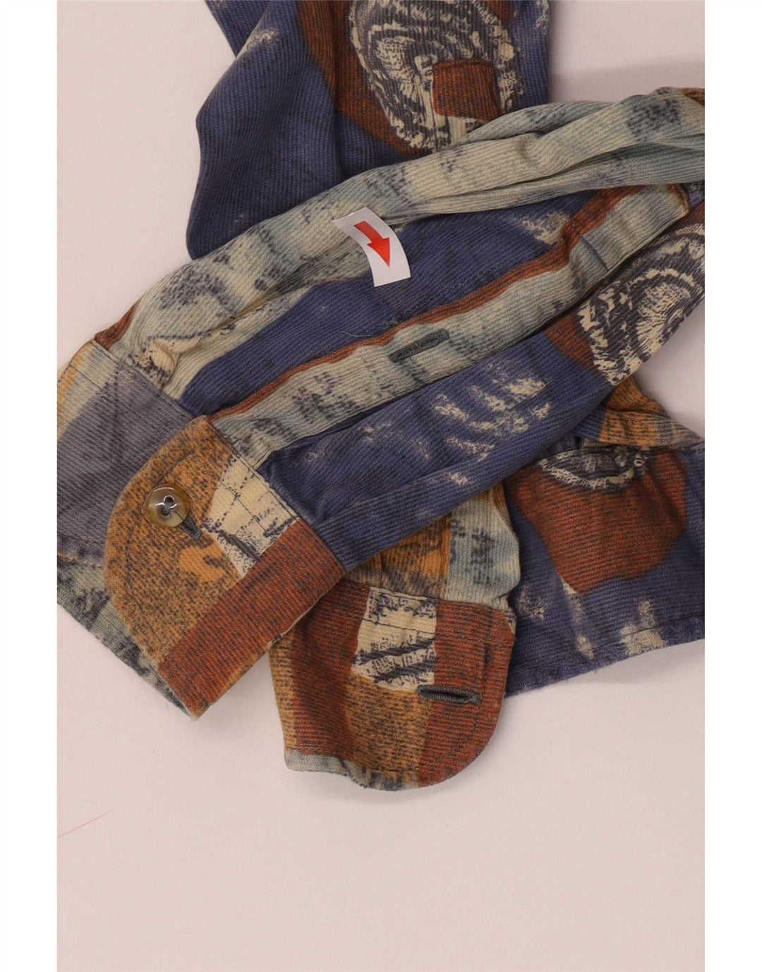 Wampum Mens Shirt Small Multicoloured Patchwork Viscose