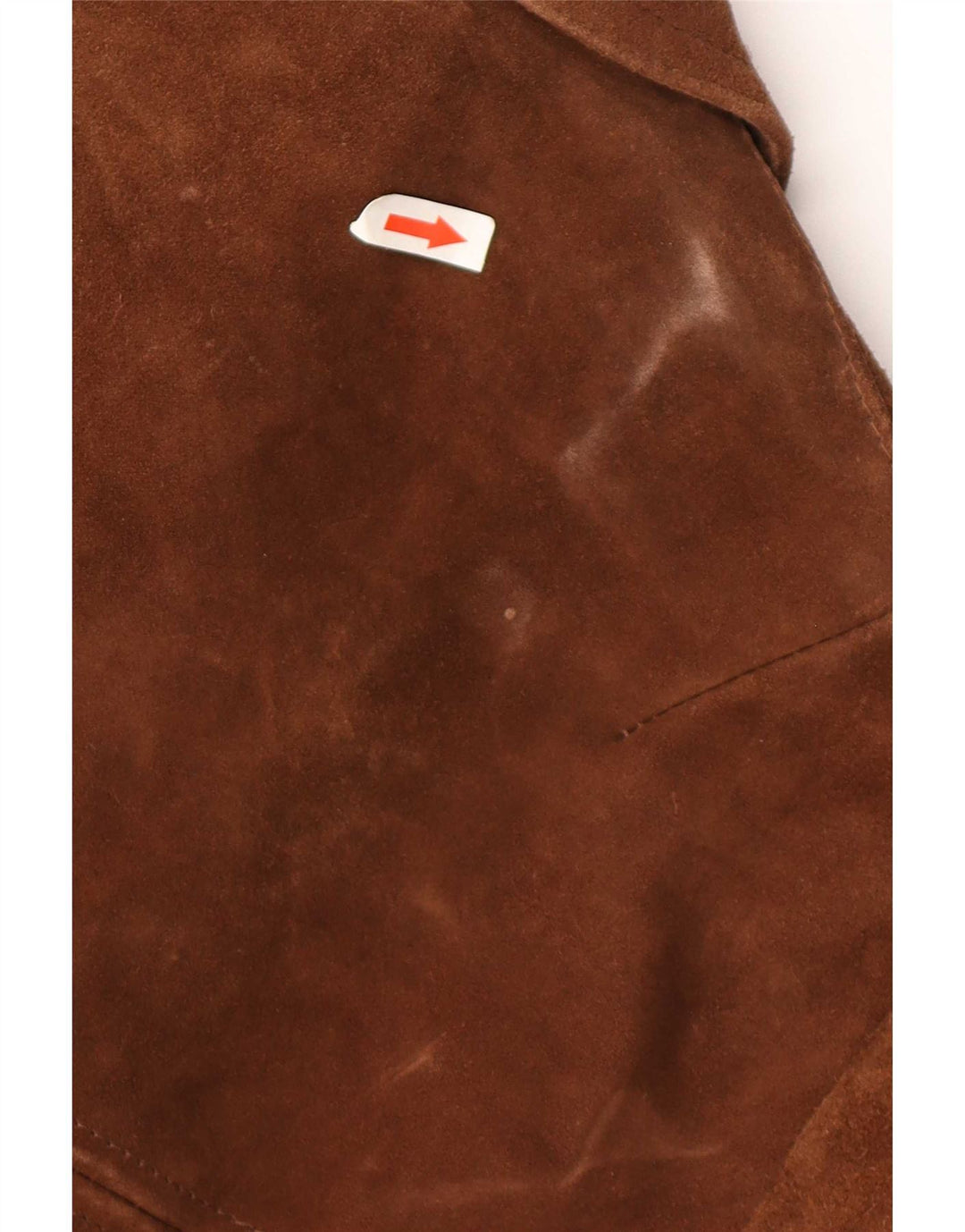Giacca vintage in pelle scamosciata da uomo UK 36 piccola marrone