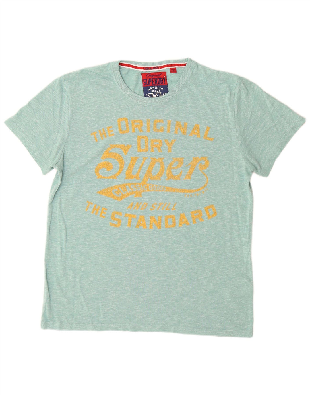 T-shirt grafica da uomo SUPERDRY Top XL in cotone blu