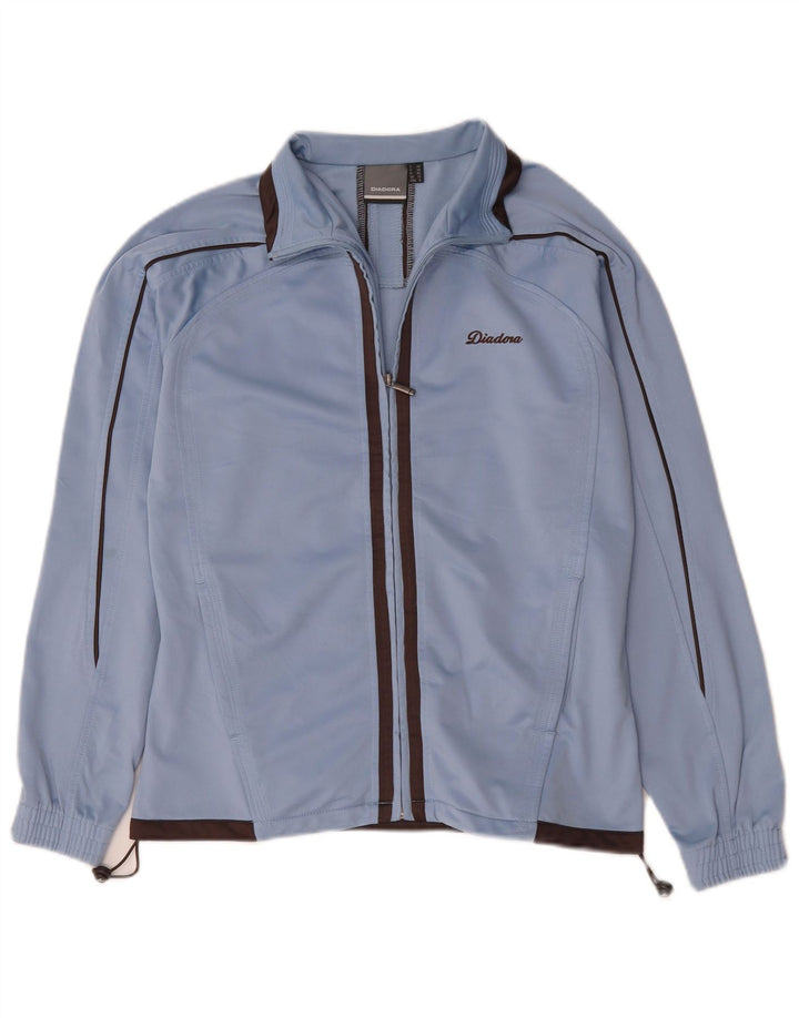 Giacca da tuta oversize da donna Diadora UK 10 Small Blu Poliestere