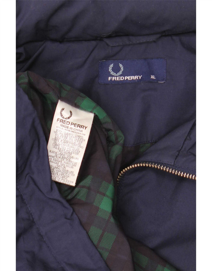 Giacca antipioggia da uomo Fred Perry UK 42 XL poliestere blu navy