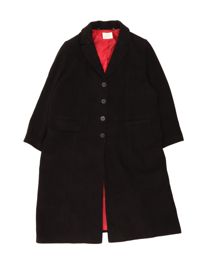 ANN HARVEY Womens Overcoat UK 24 4XL Black Wool Vintage Ann Harvey and Second-Hand Ann Harvey from Messina Hembry 