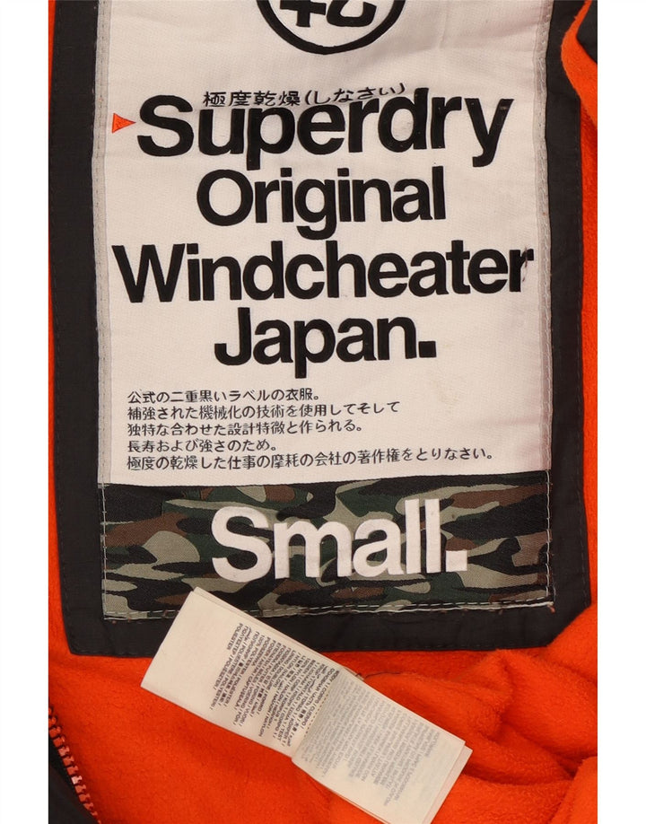 Giacca a vento con cappuccio da uomo Superdry Windcheater UK 36 Small Nylon grigio