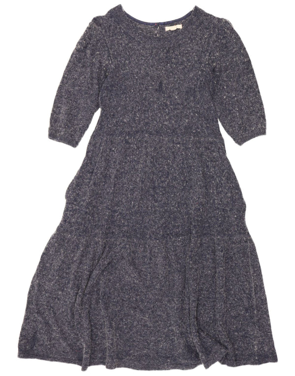 Abito a strati con maniche a 3/4 da donna White Stuff UK 10 Piccolo blu navy screziato