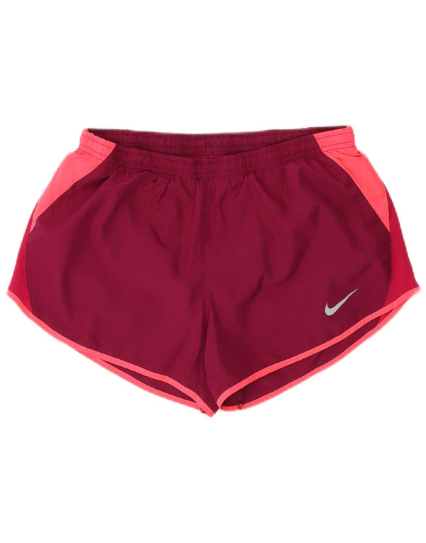 Pantaloncini sportivi Nike da donna UK 12 Medium Red Colourblock in poliestere