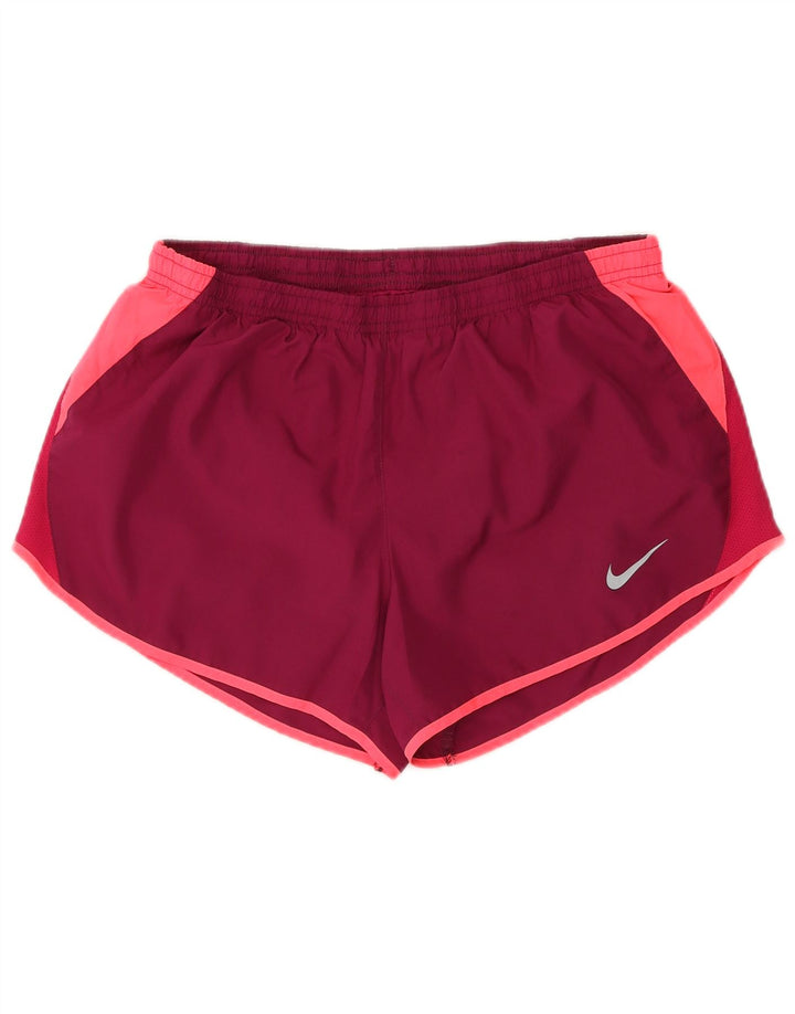 Pantaloncini sportivi Nike da donna UK 12 Medium Red Colourblock in poliestere