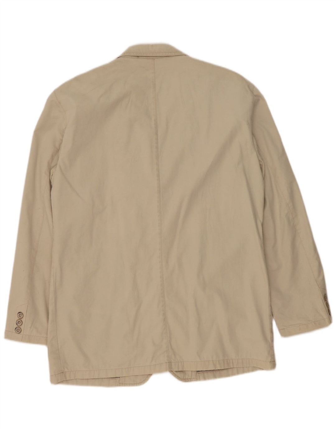 Giacca blazer a 3 bottoni da uomo Camel Active UK 40 grande cotone beige
