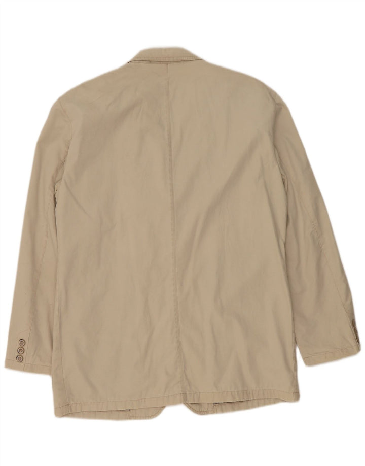 Giacca blazer a 3 bottoni da uomo Camel Active UK 40 grande cotone beige