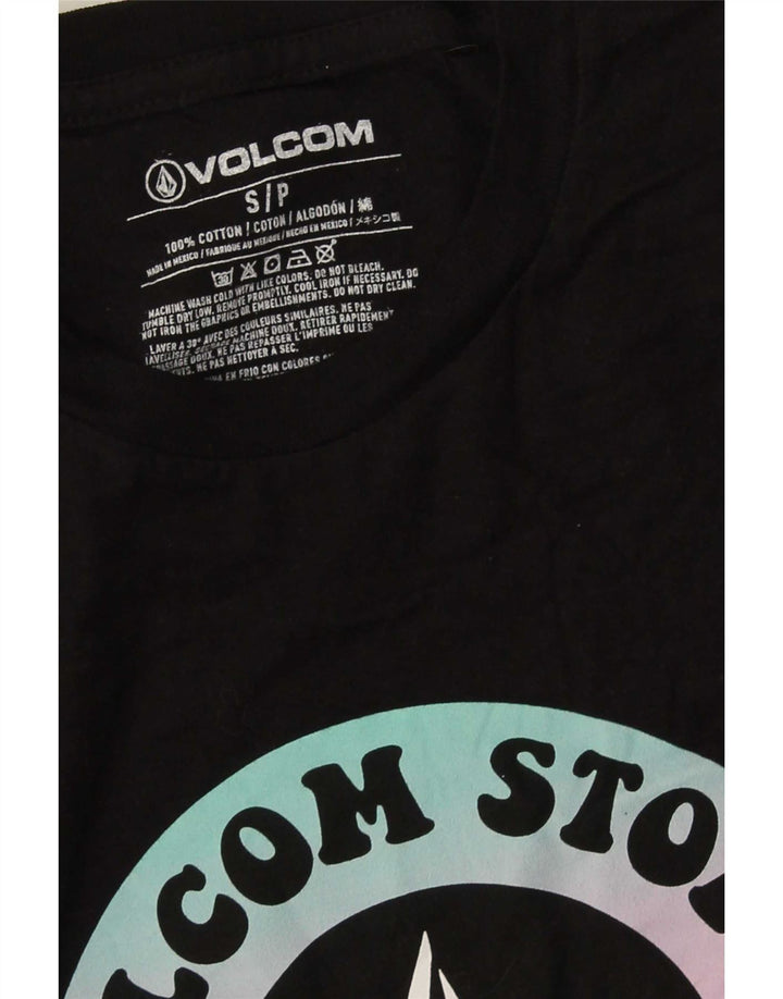 T-shirt grafica da uomo Volcom Top piccola in cotone nero
