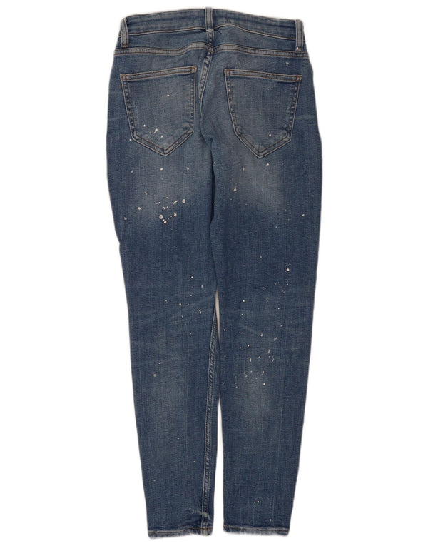 Jeans skinny effetto consumato Zara da uomo EU 40 medio W31 L28 cotone blu