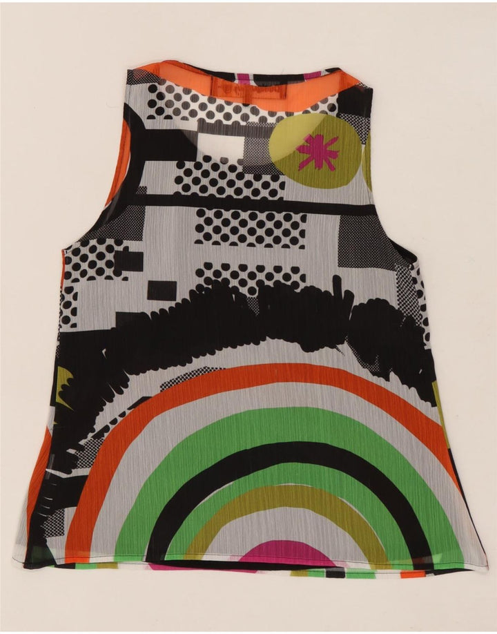 DESIGUAL Camicetta grafica da donna Top UK 6 XS Multicolore geometrico