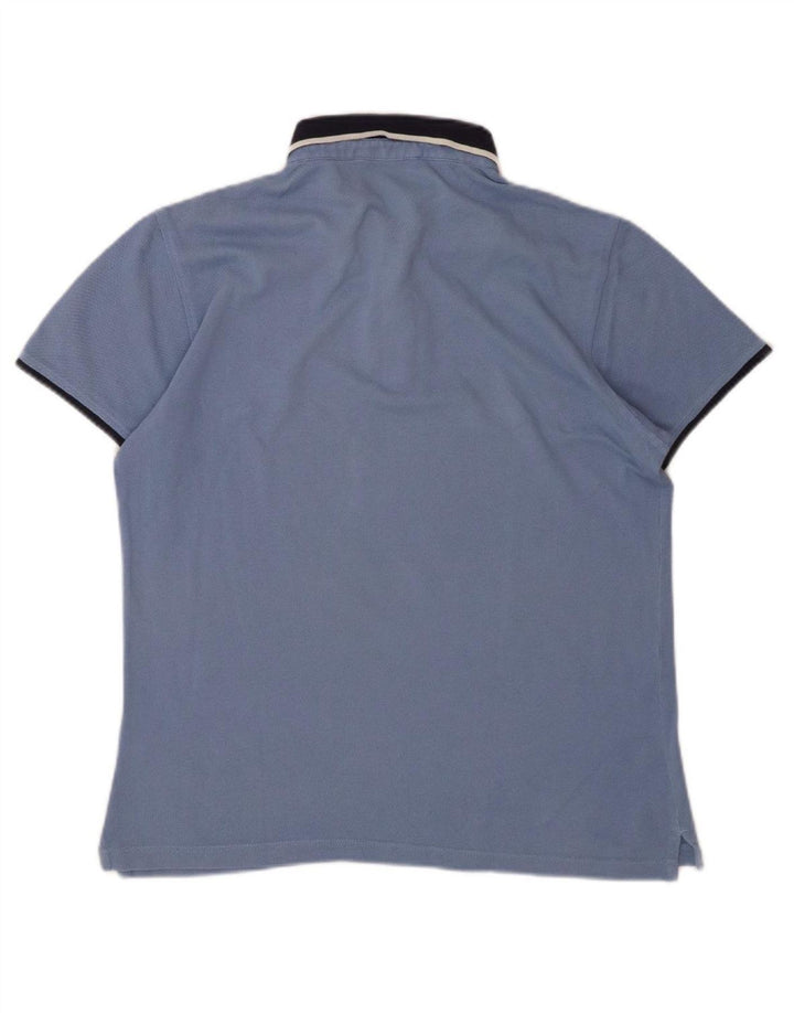 TRUSSARDI JEANS Mens Polo Shirt Large Blue