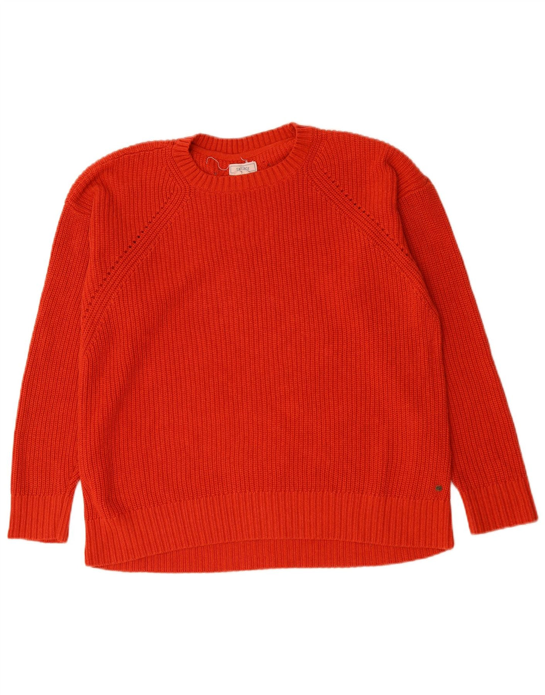 Maglione maglione oversize con scollo a barca da donna Fat Face UK 14 Grande cotone rosso