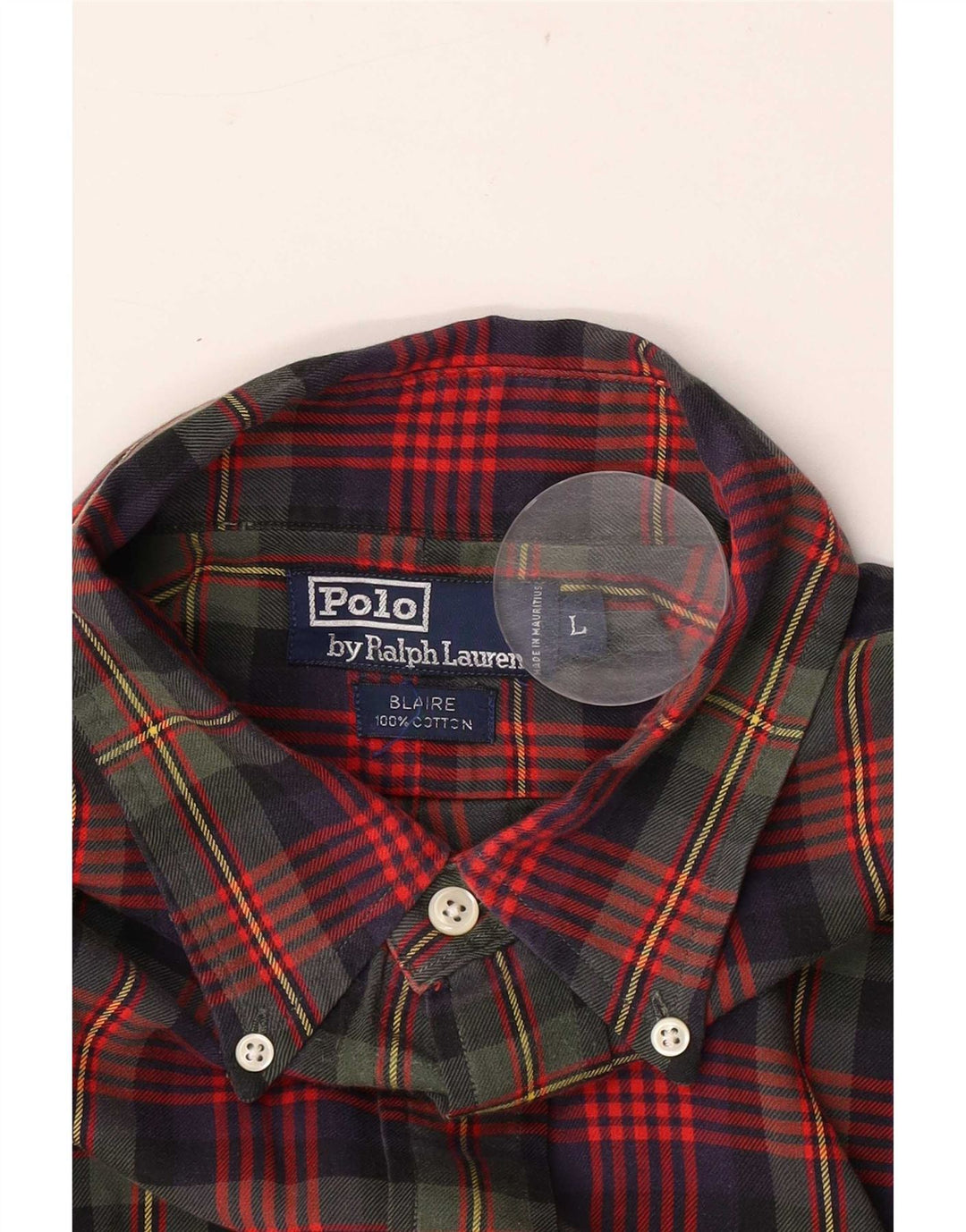 Polo Ralph Lauren Camicia da uomo Blaire in flanella, grande motivo a quadri multicolore