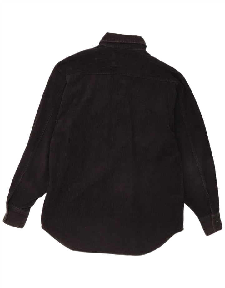 Camicia da uomo in velluto a coste Lee piccola in cotone nero