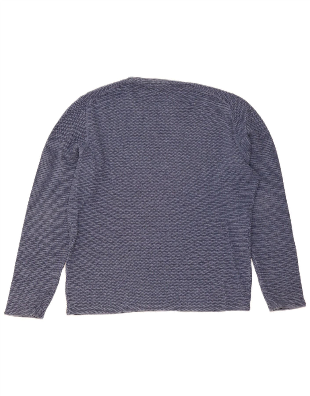 Maglione maglione girocollo da uomo Massimo Dutti grande cotone blu