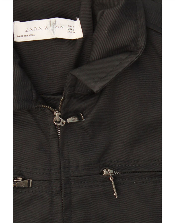 ZARA Womens Utility Jacket UK 10 Small Black Nylon Vintage Zara and Second-Hand Zara from Messina Hembry 