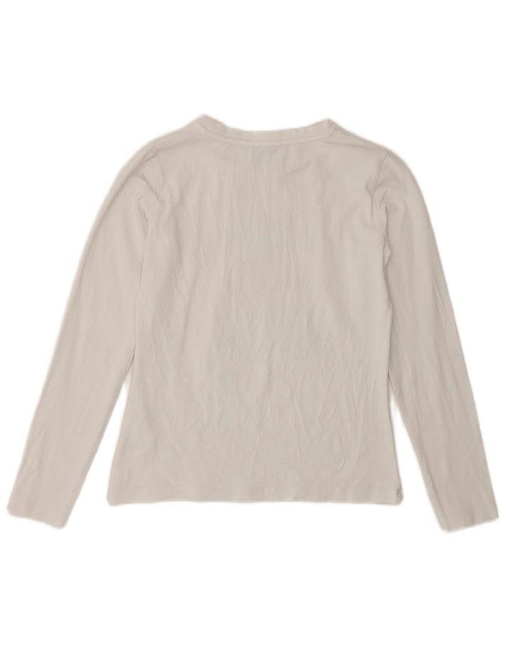 PATRIZIA PEPE Top grafico per bambina manica lunga 7-8 anni XL cotone bianco