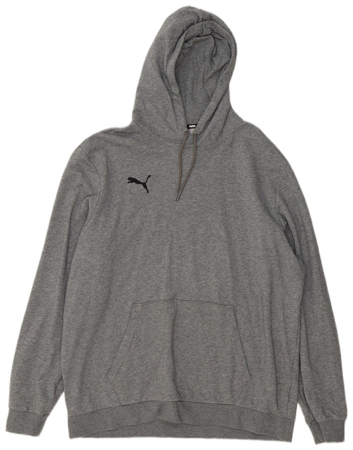 PUMA Mens Hoodie Jumper XL Grey Cotton