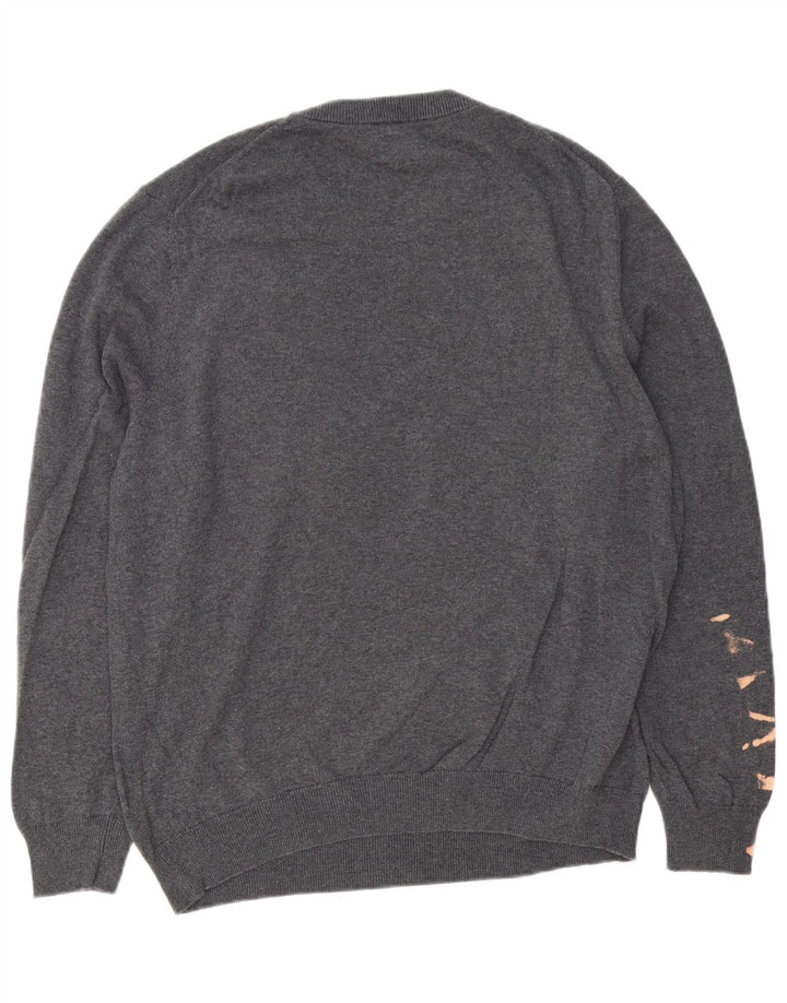 Maglione girocollo da uomo John Lewis, grande cotone grigio
