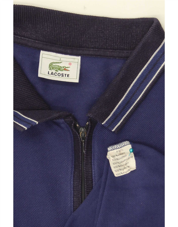 Polo da uomo Lacoste taglia 3 piccola in cotone color block blu