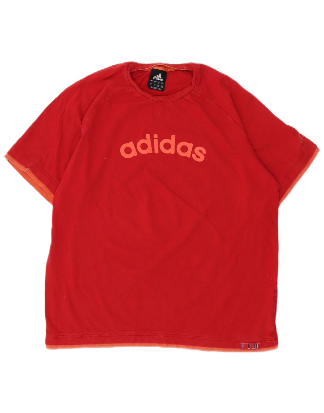 T-shirt grafica da uomo ADIDAS Top grande in cotone rosso