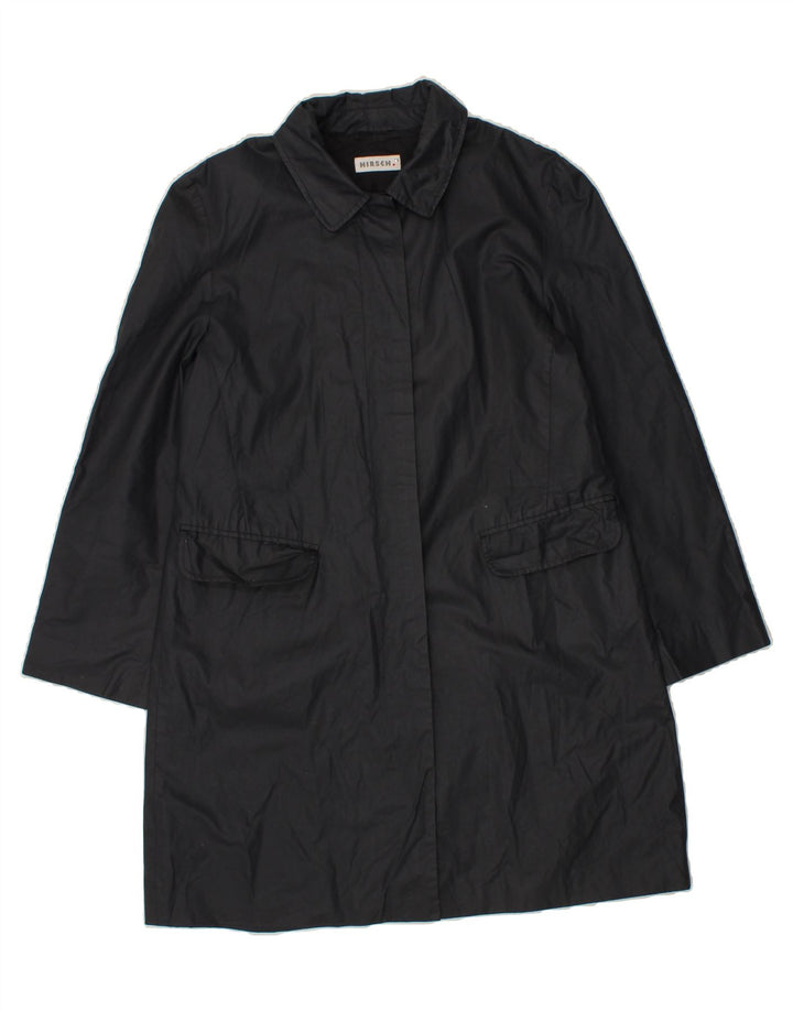 HIRSCH Womens Overcoat UK 10 Small Navy Blue Acetate Vintage Hirsch and Second-Hand Hirsch from Messina Hembry 