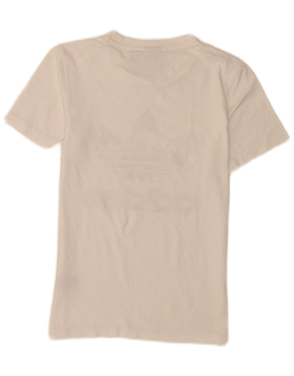 T-shirt grafica da donna Adidas Top UK 6 XS cotone bianco