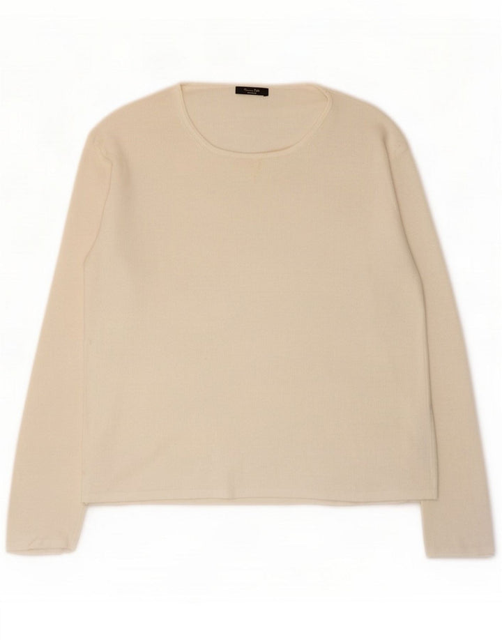 Maglia da donna a maniche lunghe Massimo Dutti UK 14 Cotone beige medio